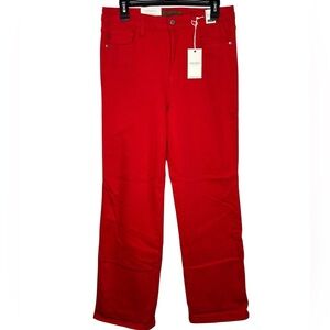NEW Judy Blue Red Highwaisted Stretch Straight leg Jeans Size 9/29